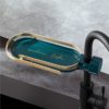 Adjustable Carbon Steel Faucet Sink Shelf Rack Basket