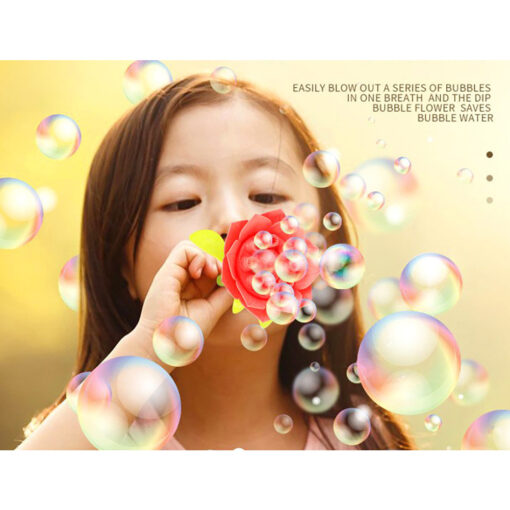 Colorful Flower Stick Bubble Blowing Machine Kids Toy