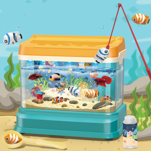 Electric Magnetic Music Fish Tank Aquarium Fishing Toy