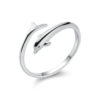 Sterling Silver Cute Little Dolphin Adjustable Finger Ring