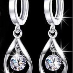 Flashing Zirconium Zircon Knob Crystal Earring Jewelry
