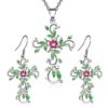 Fashion Women Rhinestone Flower Pendant Jewelry