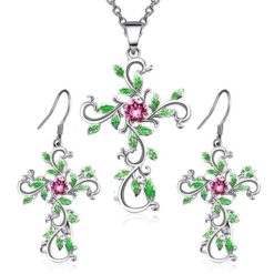 Fashion Women Rhinestone Flower Pendant Jewelry