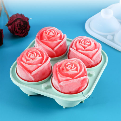 Creative Silicone Big Rose Ice Cube Mold Maker Tray - Image 3