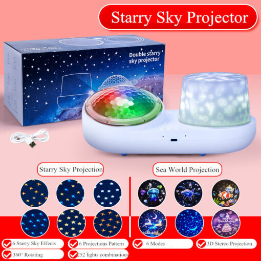 LED Starry Sky Star Rotating Projection Music Night Light - Image 7