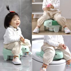 Portable Cute Turtle Shape Baby Potty Seat Toilet Trainer