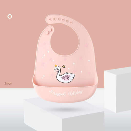 Adjustable Waterproof Silicone Cartoon Baby Bibs Towel