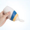 Silicone Squeeze Type Baby Cereal Spoon Bottle Feeder