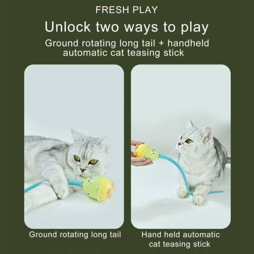Interactive Cartoon Electric Fake Tail Cat Chasing Toy