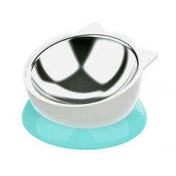 Stainless Steel Non-Slip Food Water Tilted Pet Bowl