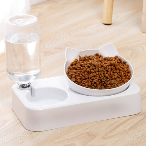 Automatic Double Pet Food Feeder Water Drinking Bowl