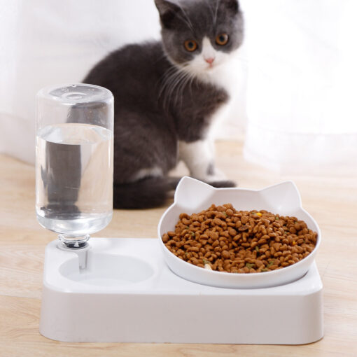 Automatic Double Pet Food Feeder Water Drinking Bowl