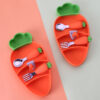 Silicone Cartoon Carrot Anti-Scalding Baby Feeding Bowl