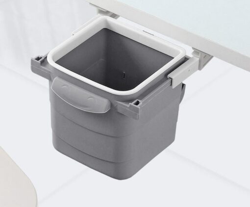 Desktop Under Table Lifting Storage Bin Trash Can