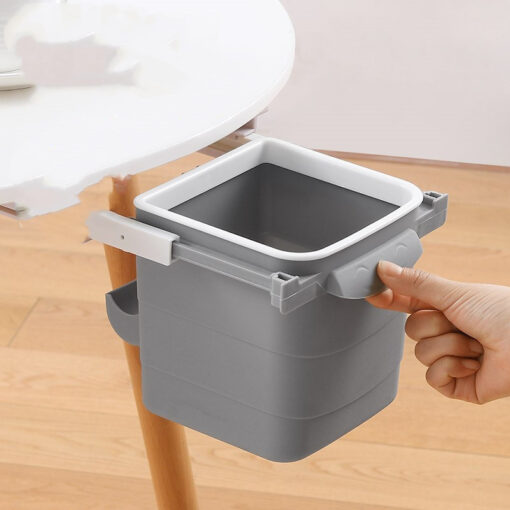 Desktop Under Table Lifting Storage Bin Trash Can