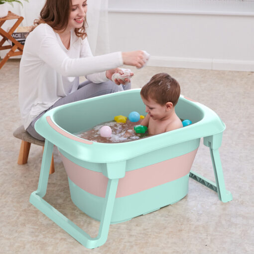 Non-Slip Baby Folding Bath Seat Insulation Bucket