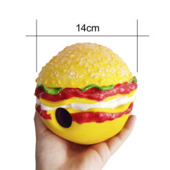 Wobble Wag Giggle Hamburger Squeaky Ball Dog Toy