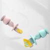 Silicone Baby Learn To Eat Feeding Spoon Fork Set