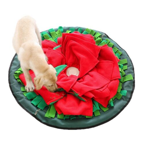 Round Rose Flower Pet Snuffle Feeding Training Mat