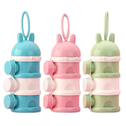 Portable Cartoon Baby Powder Box Dispenser Container