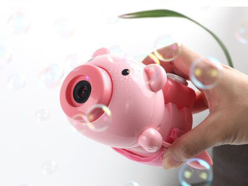 Automatic Pig Watch Bubble Blower Machine Kids Toy