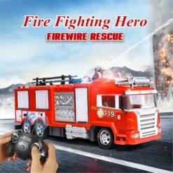 RC Sound Light Fire Rescue Truck Water Spray Toy