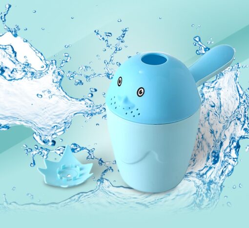 Cute Cartoon Baby Bath Water Spoon Rinser Shower Cup