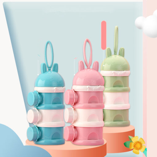 Portable Cartoon Baby Powder Box Dispenser Container