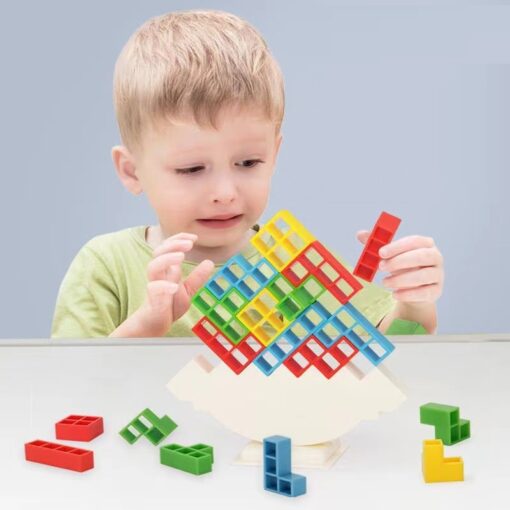 3D Tetris Building Blocks Balance Board Games Toy