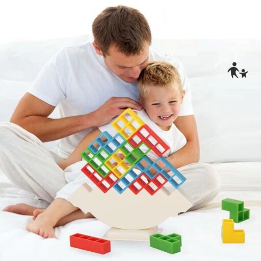 3D Tetris Building Blocks Balance Board Games Toy