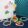 Wooden Cartoon Animal Throwing Ring Kid's Ferrule Toy