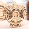 3D Wooden Mini Mechanical Pendulum Puzzles Clock