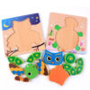 Wooden Montessori Toddler Jigsaw Puzzles Learning Toy