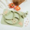 Silicone Fox Design Self-eating Baby Food Plate Bowl