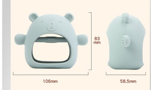 Silicone Little Bear Shape Wrist Hand Teething Toy