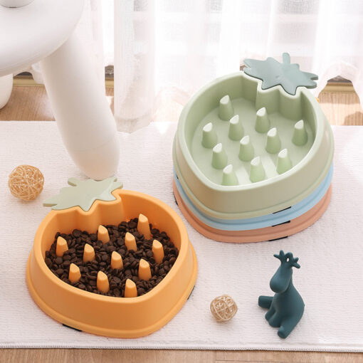 Non-slip Fruit Shape Pet Slow Food Feeder Bowl