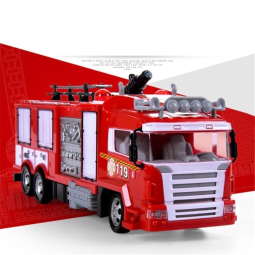 RC Sound Light Fire Rescue Truck Water Spray Toy