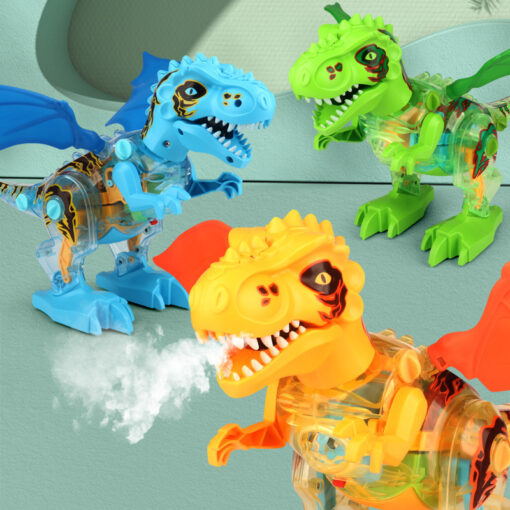 Transparent Electric Dinosaur Model Spray Children's Toy