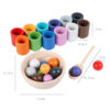 Wooden Montessori Learning Counting Sorting Game Toy