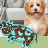 Silicone Cow Shape Pet Anti Gulping Slow Food Plate Mat
