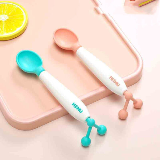 Durable Anti-spreading Baby Learn To Eat Training Spoon