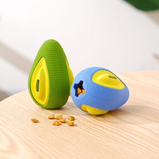 Avocado Shape Pet Food Leakage Rubber Ball Chew Toy