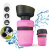 Portable Dog Travel Water Bottle Drinking Cup Dispenser