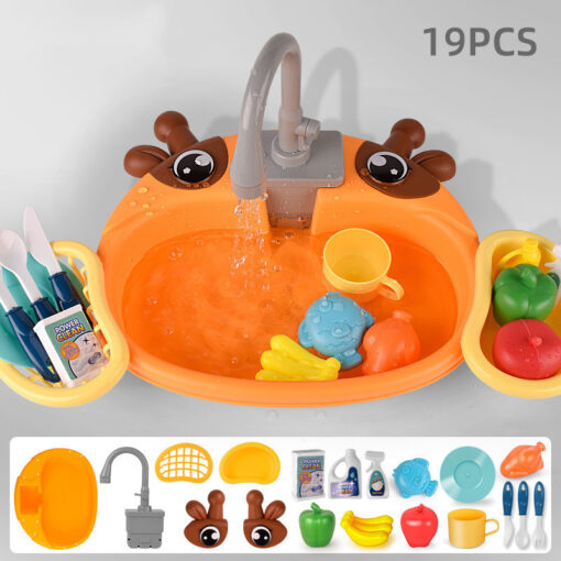 Electric Kitchen Faucet Cycle Washbasin Play Sink Toys