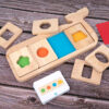 Wooden Geometric Matching Game Color Puzzle Toy