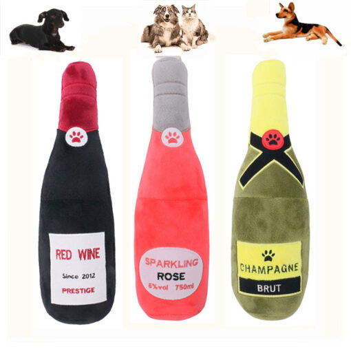 Creative Bite-Resistant Wine Bottle Squeaky Pet Toy