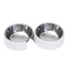 S-shaped Stainless Steel Food Feeder Pet Double Bowl