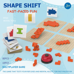 Wooden Shape Change Children Battle Game Puzzle Toy