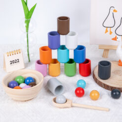 Wooden Montessori Learning Counting Sorting Game Toy