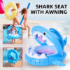 Inflatable Awning Shark Swimming Seat Water Ring